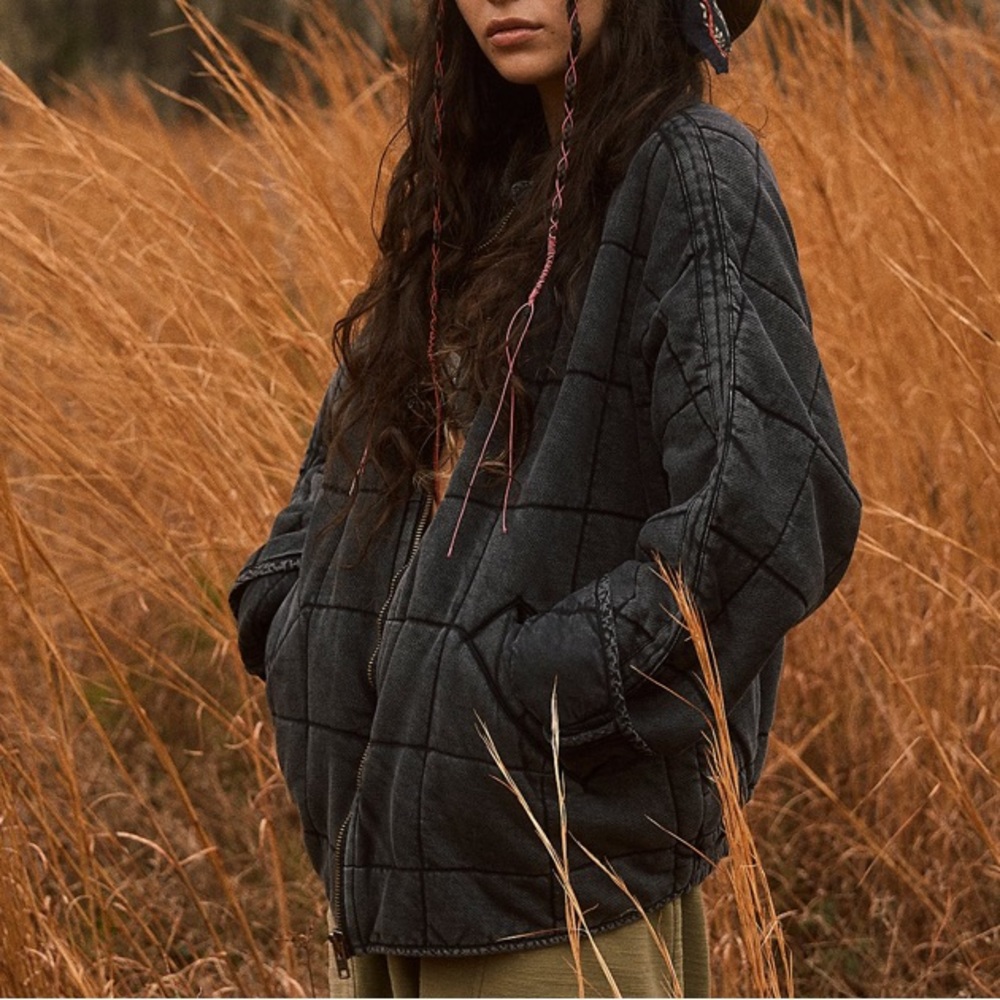 Free People Quilted Dolman Jacket